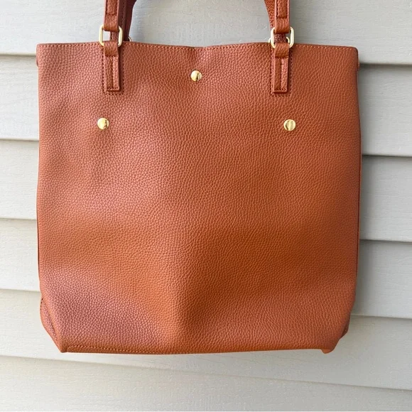 Montana West Vegan Leather Large Tote Satchel Bag Brown - Picture 9 of 14